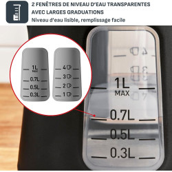 Tefal - Bouilloire électrique Includeo Noire - Ergonomique - 1 L