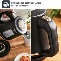 Tefal - Bouilloire électrique Includeo Noire - Ergonomique - 1 L