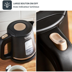Tefal - Bouilloire électrique Includeo Noire - Ergonomique - 1 L