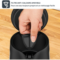 Tefal - Bouilloire électrique Includeo Noire - Ergonomique - 1 L