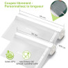 Bonsenkitchen Sacs Sous Vide Alimentaire, 3x28x600cm + 3x20x600cm | Sacs Sous Vide Alimentaire pour Machine Sous Vide et La Cuis