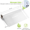 Bonsenkitchen Sacs sous Vide Alimentaire 2 Rouleaux 28 x 600 cm | Sac Sous Vide pour la Conservation des Aliments et la Cuisson,
