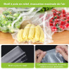 Bonsenkitchen Sacs sous Vide Alimentaire 2 Rouleaux 28 x 600 cm | Sac Sous Vide pour la Conservation des Aliments et la Cuisson,