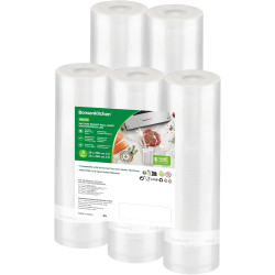 Bonsenkitchen Sacs Sous Vide Alimentaire 2×28cm×300cm & 3×20cm×300cm | Film Résistant à la Déchirure, Compatible Toutes Machines