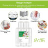Bonsenkitchen Sacs Sous Vide Alimentaire 2×28cm×300cm & 3×20cm×300cm | Film Résistant à la Déchirure, Compatible Toutes Machines