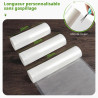 Diboniur Sac Sous Vide Alimentaire, 3 Rouleaux 28/25/20 x 300cm Sac Sous Vide, Réutilisable Sachet Sous Vide Alimentaire, Convie