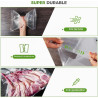 Diboniur Sac Sous Vide Alimentaire, 3 Rouleaux 28/25/20 x 300cm Sac Sous Vide, Réutilisable Sachet Sous Vide Alimentaire, Convie
