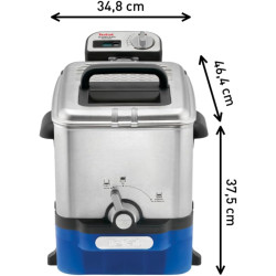 Tefal - Oleoclean - Friteuse semi-professionnelle compacte - 3,5 L - Inox | Friteuse électrique avec huile - Système breveté de 