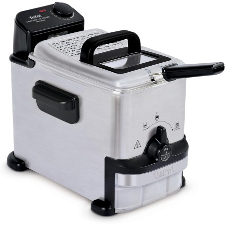 Tefal - Oleoclean - Friteuse semi-professionnelle compacte - 2 L - Inox | Friteuse professionnelle électrique avec filtration au