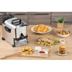 Tefal - Oleoclean - Friteuse semi-professionnelle compacte - 2 L - Inox | Friteuse professionnelle électrique avec filtration au