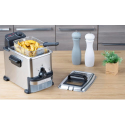 Tefal - Oleoclean - Friteuse semi-professionnelle compacte - 2 L - Inox | Friteuse professionnelle électrique avec filtration au