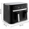 Moulinex Easy fry Essential inox, 8,3L, Jusqu'à 8 personnes, 7 Programmes intuitifs, Air Fryer, Repas complet, synchronisation, 