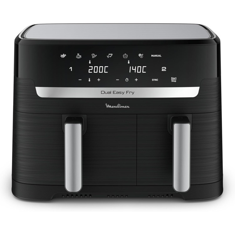 Moulinex - Easy Fry Dual air fryer - 7 programmes - 8,3L - Noir