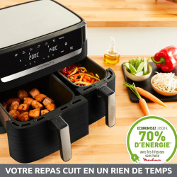 Moulinex - Easy Fry Dual air fryer - 7 programmes - 8,3L - Noir