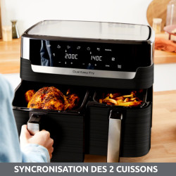 Moulinex - Easy Fry Dual air fryer - 7 programmes - 8,3L - Noir