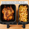 Moulinex - Air Fryer Easy Fry Dual Capacité XXL 8-3 L - Inox | Friteuse sans huile pour 8 personnes - 2 tiroirs indépendants pou