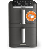 Moulinex - Easy Fry Dual Crispy Stack air fryer - 10 L - Gris | Friteuse sans huile double tiroir verticaux 8 personnes - 7 prog