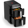Moulinex Air Fryer Crispy Stack, 10 L, 2 tiroirs verticaux 6L et 4L, 7 programmes intuitifs, synchronisation des cuissons, Noir 