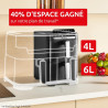 Moulinex Air Fryer Crispy Stack, 10 L, 2 tiroirs verticaux 6L et 4L, 7 programmes intuitifs, synchronisation des cuissons, Noir 