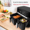 Moulinex - Easy Fry Dual XXL air fryer - 7 programmes - 11 L - Noir | Friteuse sans huile double tiroir pour 10 personnes - Repa