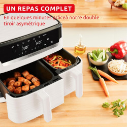 Moulinex Easy fry Collection Ivoire, 8L, Jusqu'à 8 personnes, 6 Programmes intuitifs, Air Fryer, Repas complet, synchronisation,