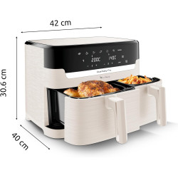 Moulinex Easy fry Collection Ivoire, 8L, Jusqu'à 8 personnes, 6 Programmes intuitifs, Air Fryer, Repas complet, synchronisation,