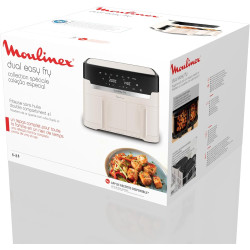Moulinex Easy fry Collection Ivoire, 8L, Jusqu'à 8 personnes, 6 Programmes intuitifs, Air Fryer, Repas complet, synchronisation,
