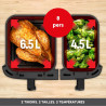 Moulinex - Easy Fry Dual XXL air fryer - 7 programmes - 11 L - Gris | Friteuse sans huile double tiroir pour 10 personnes - Repa
