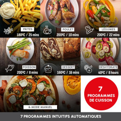 Moulinex - Easy Fry Dual XXL air fryer - 7 programmes - 11 L - Gris | Friteuse sans huile double tiroir pour 10 personnes - Repa