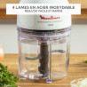 Moulinex - Hachoir électrique Moulinette Essential 300W bol 400 mL - Blanc | Hachoir viande électrique 3-en-1 - Hache - Mixe et 