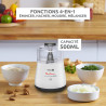 Moulinex - Hachoir électrique La Moulinette - 1000W bol 0.5L - Blanc | Hachoir viande électrique puissant - Système de double sé