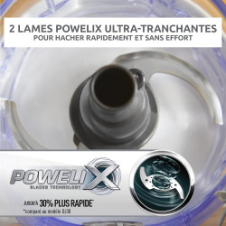 Moulinex - Hachoir électrique La Moulinette - 1000W bol 0.5L - Blanc | Hachoir viande électrique puissant - Système de double sé