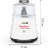 Moulinex - Hachoir électrique La Moulinette - 1000W bol 0.5L - Blanc | Hachoir viande électrique puissant - Système de double sé