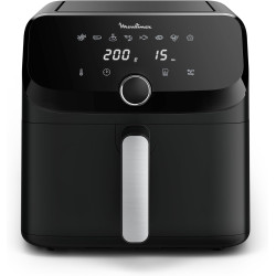 Moulinex - Easy Fry Mega air fryer - 8 programmes - 7.5 L - Noir | Friteuse sans huile mono tiroir pour 8 personnes - 8 programm