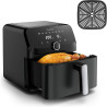 Moulinex - Easy Fry Mega air fryer - 8 programmes - 7.5 L - Noir | Friteuse sans huile mono tiroir pour 8 personnes - 8 programm