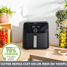 Moulinex - Easy Fry Mega air fryer - 8 programmes - 7.5 L - Noir | Friteuse sans huile mono tiroir pour 8 personnes - 8 programm