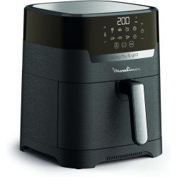 Moulinex - Easy Fry & Grill Friteuse sans huile 4-8 programmes - 6 L | Air fryer 2en1 avec gril fonte pour 6 personnes - 8 progr