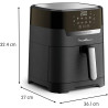 Moulinex - Easy Fry & Grill Friteuse sans huile 4-8 programmes - 6 L | Air fryer 2en1 avec gril fonte pour 6 personnes - 8 progr