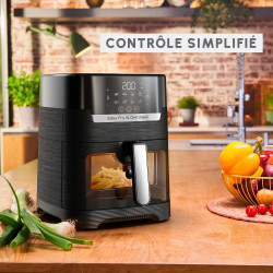 Moulinex - Friteuse sans huile Easy Fry & Grill Vision 4-6 L | Air fryer avec fenêtre transparente - Gril intégré - 8 programmes