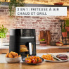 Moulinex - Friteuse sans huile Easy Fry & Grill Vision 4-6 L | Air fryer avec fenêtre transparente - Gril intégré - 8 programmes