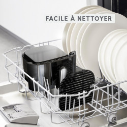 Moulinex - Friteuse sans huile Easy Fry & Grill Vision 4-6 L | Air fryer avec fenêtre transparente - Gril intégré - 8 programmes