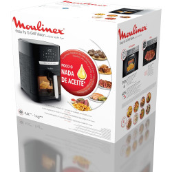 Moulinex - Friteuse sans huile Easy Fry & Grill Vision 4-6 L | Air fryer avec fenêtre transparente - Gril intégré - 8 programmes