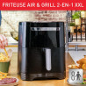Moulinex Easy Fry & Grill XXL Friteuse sans huile + gril, Capacité 6,5 L, Jusqu’à 8 personnes, 8 programmes automatiques, Sépara
