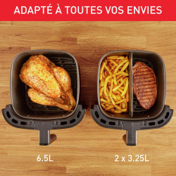 Moulinex Easy Fry & Grill XXL Friteuse sans huile + gril, Capacité 6,5 L, Jusqu’à 8 personnes, 8 programmes automatiques, Sépara