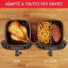 Moulinex Easy Fry & Grill XXL Friteuse sans huile + gril, Capacité 6,5 L, Jusqu’à 8 personnes, 8 programmes automatiques, Sépara