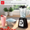 Moulinex - Blender Blendforce Noir 800W Bol verre 1.75 L | Mixeur puissant 800 W pour préparer des smoothies, Sauces et glace pi