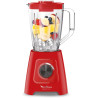 Moulinex - Blender Blendforce Rouge 600W Bol plastique 1.25 L | Mixeur puissant pour smoothies et glace pilée - Technologie Smar