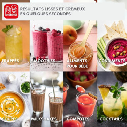 Moulinex - Blender PerfectMix Essential Gris 1200W Bol Verre 2 L | Appareil a smoothie haute performance 1200 W - Technologie de