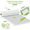 Rouleau Sous Vide Alimentaire, Sac Sous Vide Alimentaire pour L'appareil de Mise Sous Vide, 6 Rouleaux 28x300cm, Film Sous Vide 