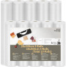 Rouleau Sous Vide Alimentaire, 10 Rouleau Film Sous Vide Alimentaire sans BPA, 5 Rouleaux 28x300cm et 5 Rouleaux 20x300cm Sac So
